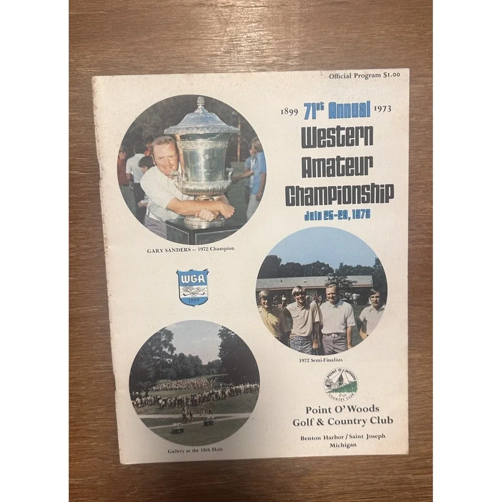 Vintage Official 1973 Golf PGA Amateur Championship Program Gary Sanders